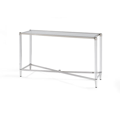 Modus Furniture International Marilyn Glas, Acryl en gepolijst roestvrijstalen console tafel -
