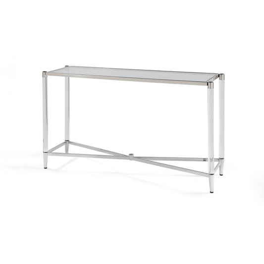 Modus Furniture International Marilyn Glas, Acryl en gepolijst roestvrijstalen console tafel -