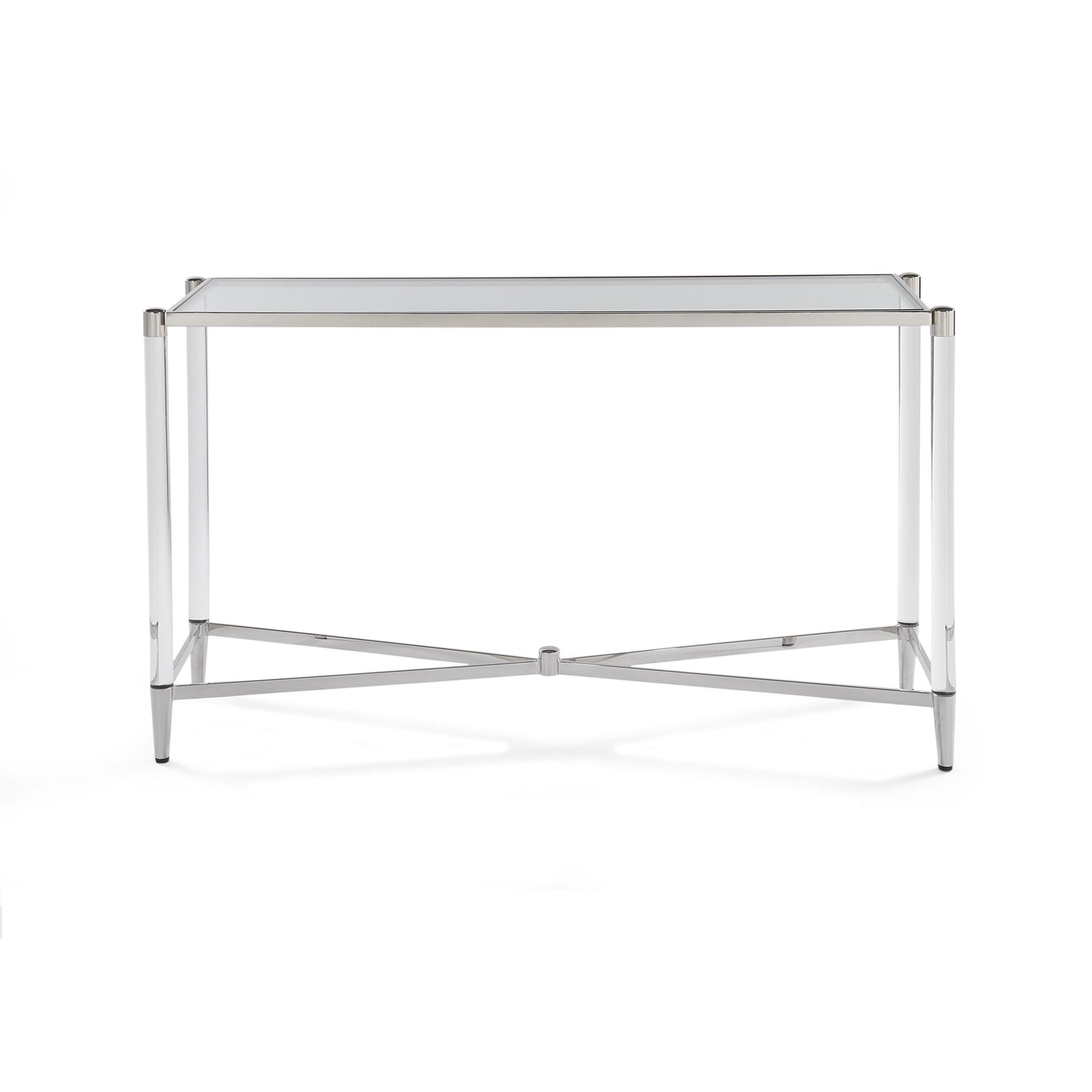 Modus Furniture International Marilyn Glas, Acryl en gepolijst roestvrijstalen console tafel -