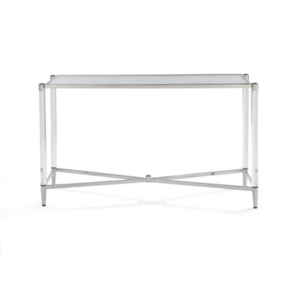 Modus Furniture International Marilyn Glas, Acryl en gepolijst roestvrijstalen console tafel -