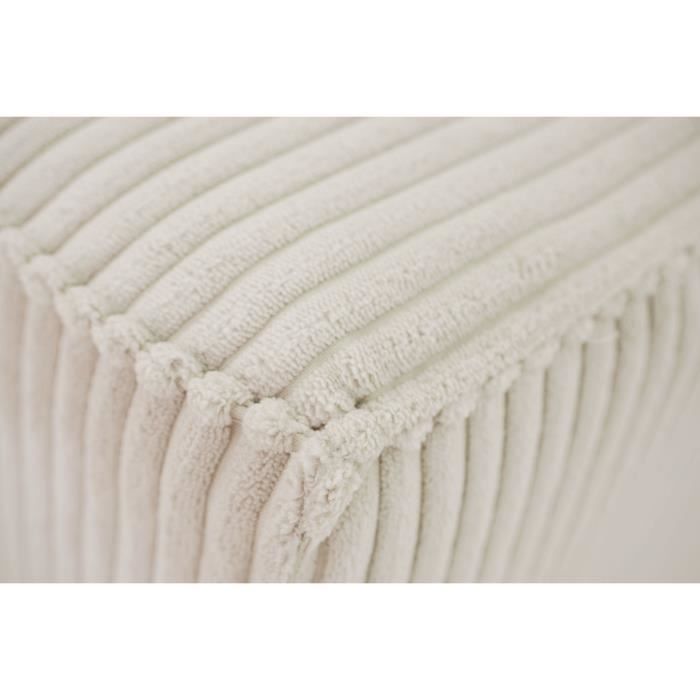 CASAPY JOSH 4-zits vaste bank - Parel ribfluweel - 241 x 86 x 88 cm - Furniture > Benches