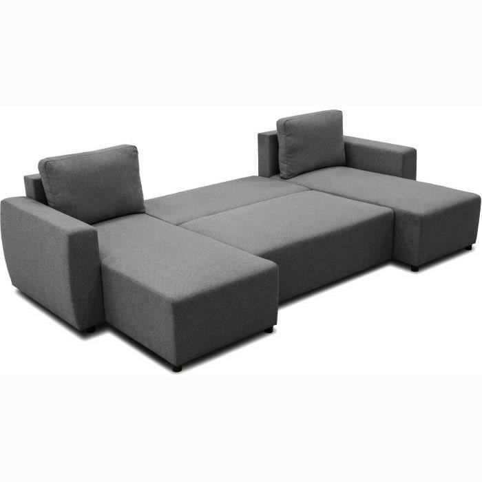 CASAPY PHARELL 5/6-zits panoramische hoekbank - Antraciet stof - Opbergdoos - L297 x D155 x H71/85 cm - Furniture > Benches