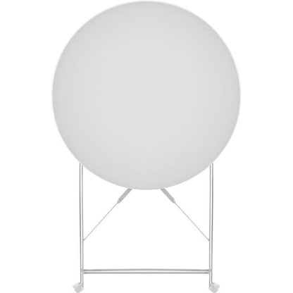 AUCUNE Bistroset - Tuinset - Klaptafel + 2 stoelen - Structuur: staal - Kleur: grijs -