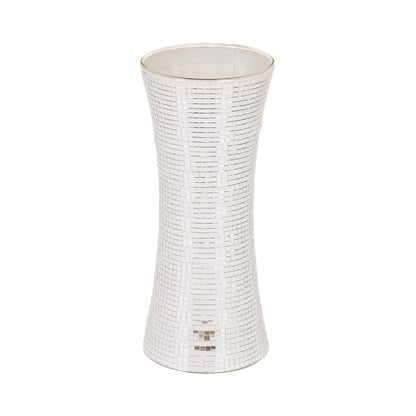 Housevitamin Vaas - Disco - Glas - Zilver - 12,5x12,5x30cm - Home & Garden > Decor > Vases