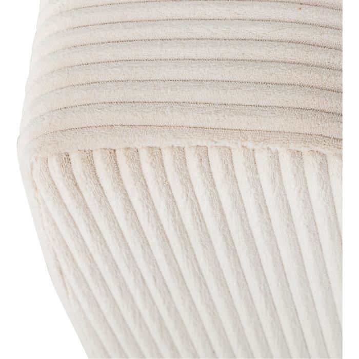 CASAPY KELIO Omkeerbare hoekbank - 4 plaatsen - Beige ribfluweel stof - 245 x 184 x 87cm - Furniture > Benches