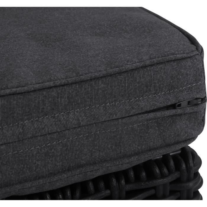 ALLIBERT by KETER Tuinmeubelen - In gevlochten imitatiehars van rattan - Allibert door Keter - 5 personen - Moorea - Grijs Grafiet -