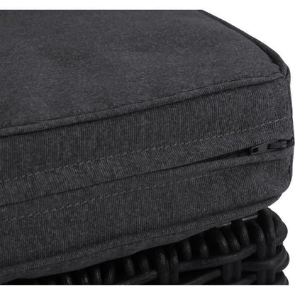 ALLIBERT by KETER Tuinmeubelen - In gevlochten imitatiehars van rattan - Allibert door Keter - 5 personen - Moorea - Grijs Grafiet -