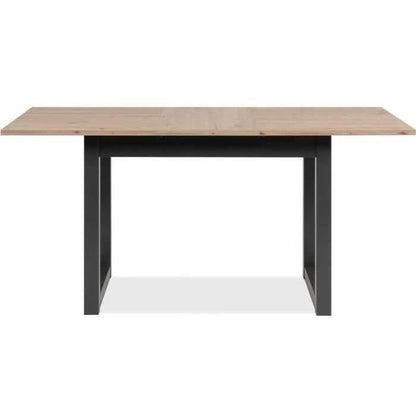 DENVER Denver 80B uitschuifbare tafel - 120-160 x 75 x 80 cm - Artisan eiken / antraciet decor - 1 verlengstuk van 40 cm inbegrepen - 8 personen -