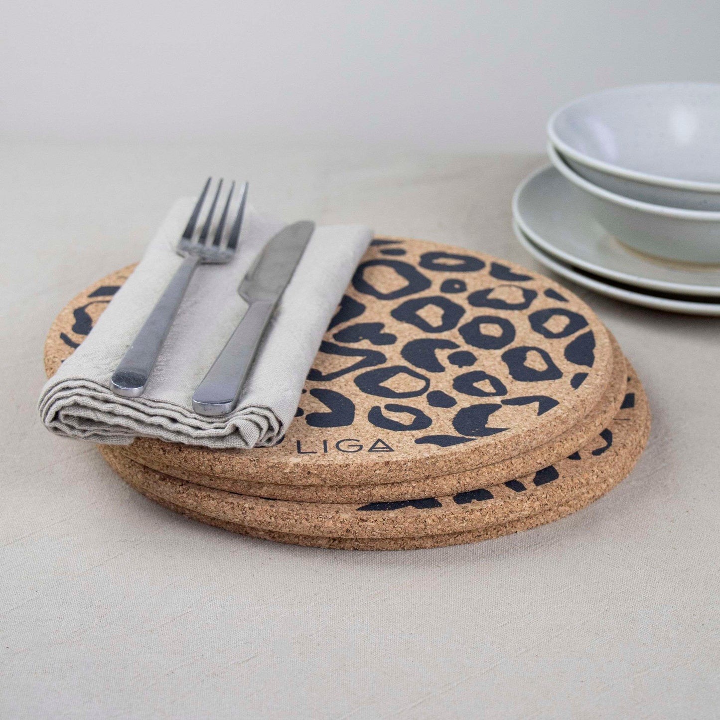 LIGA Placemat Luipaard Set van 4 Stuks - Home & Garden > Linens & Bedding > Table Linens > Placemats