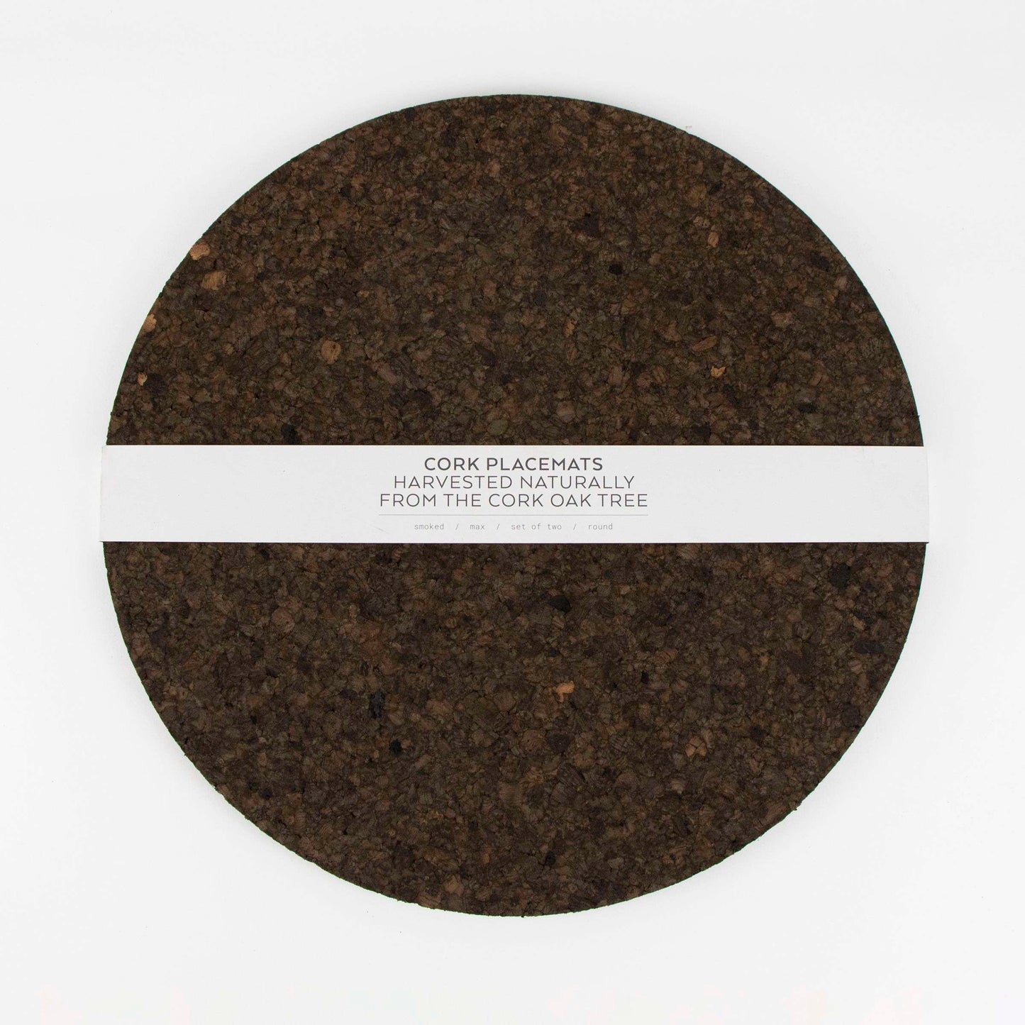 LIGA Gerookte kurken placemat Ø 32 cm Set van 2 stuks -