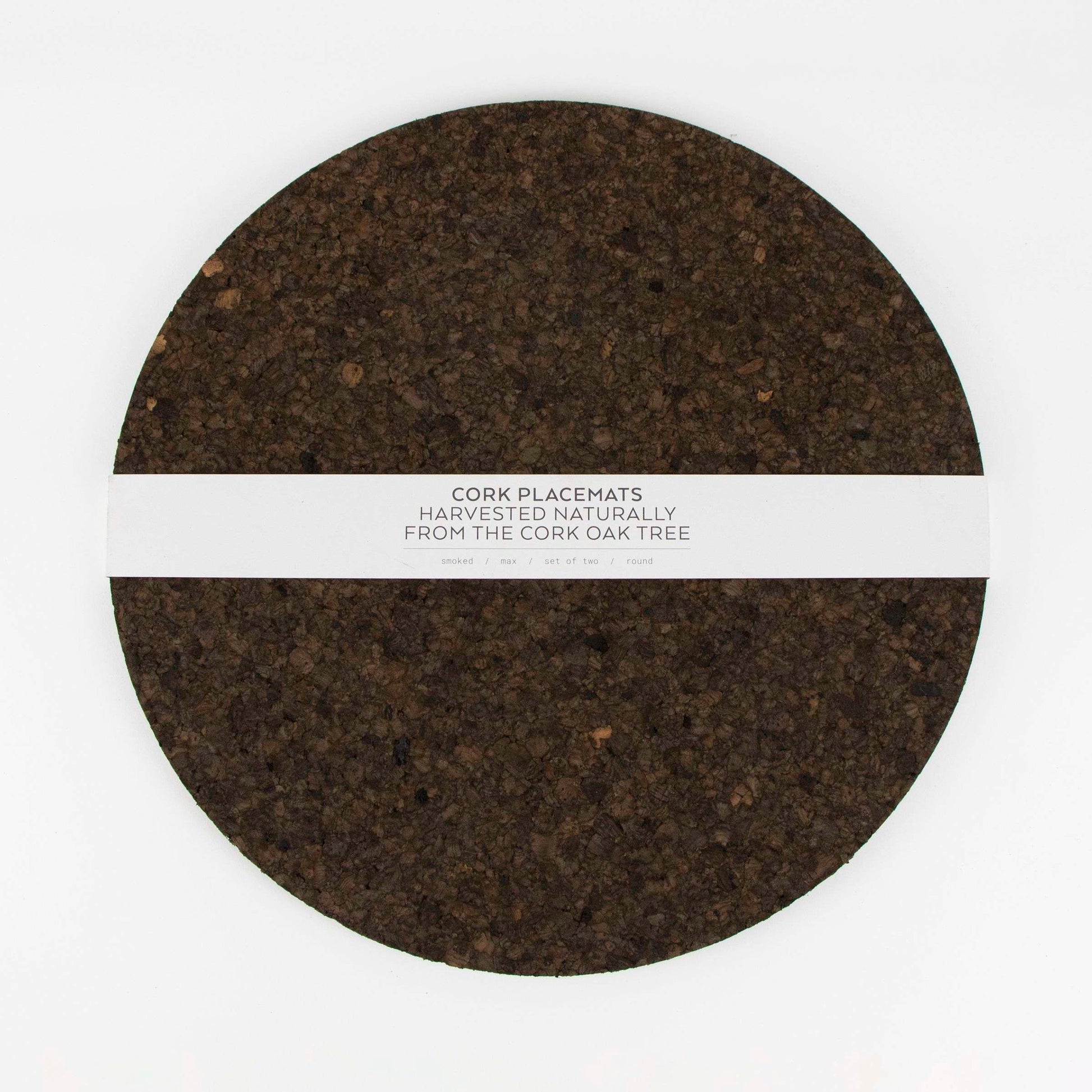 LIGA Gerookte kurken placemat Ø 32 cm Set van 2 stuks -