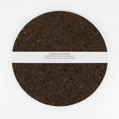 LIGA Gerookte kurken placemat Ø 32 cm Set van 2 stuks -