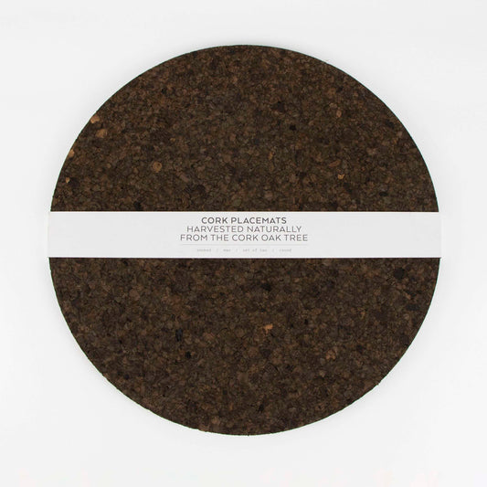 LIGA Gerookte kurken placemat Ø 32 cm Set van 2 stuks -