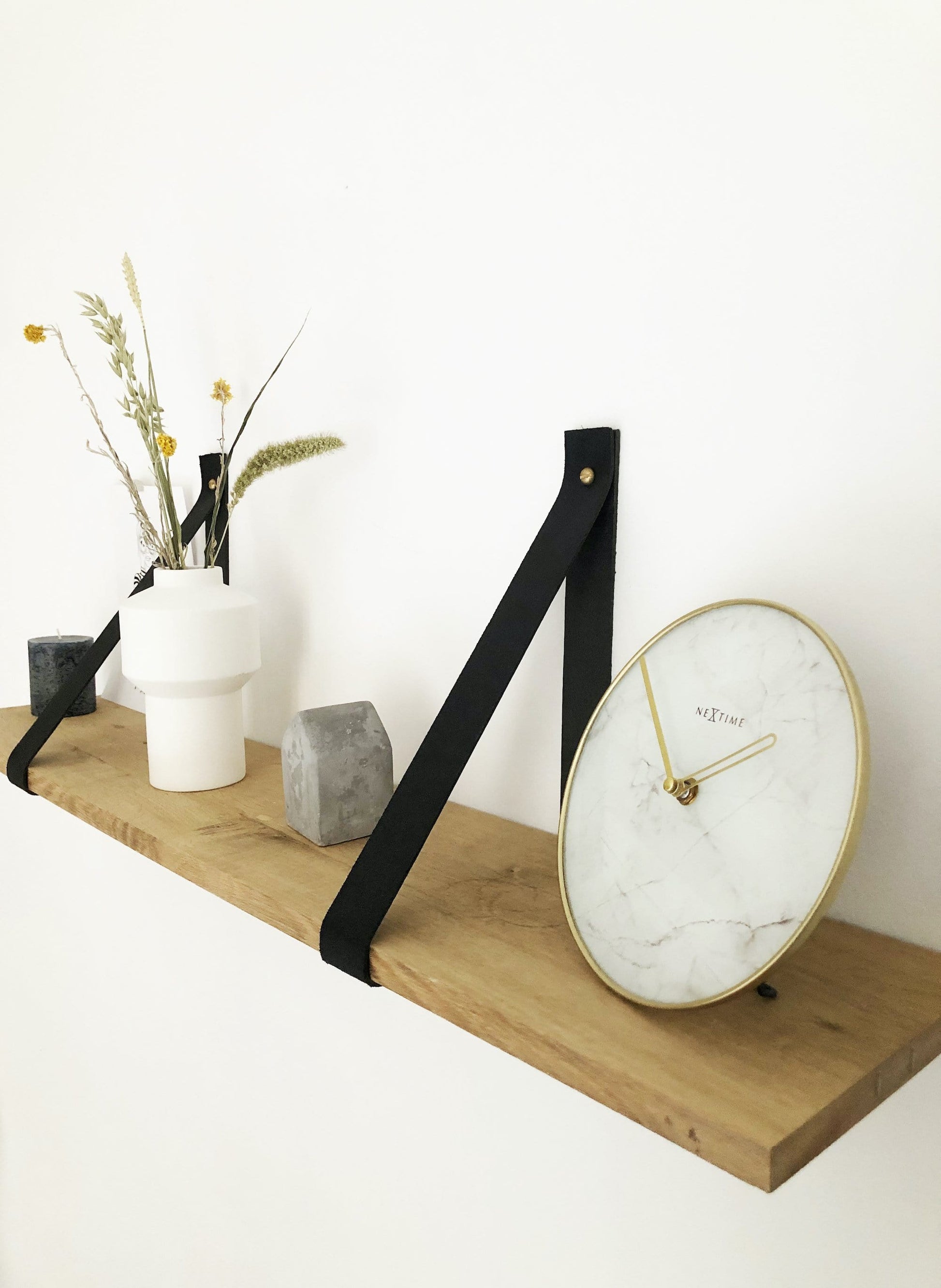 Table / Wall clock - 20 cm - Glass / Metal - 'Marble' Table clock NeXtime Clocks