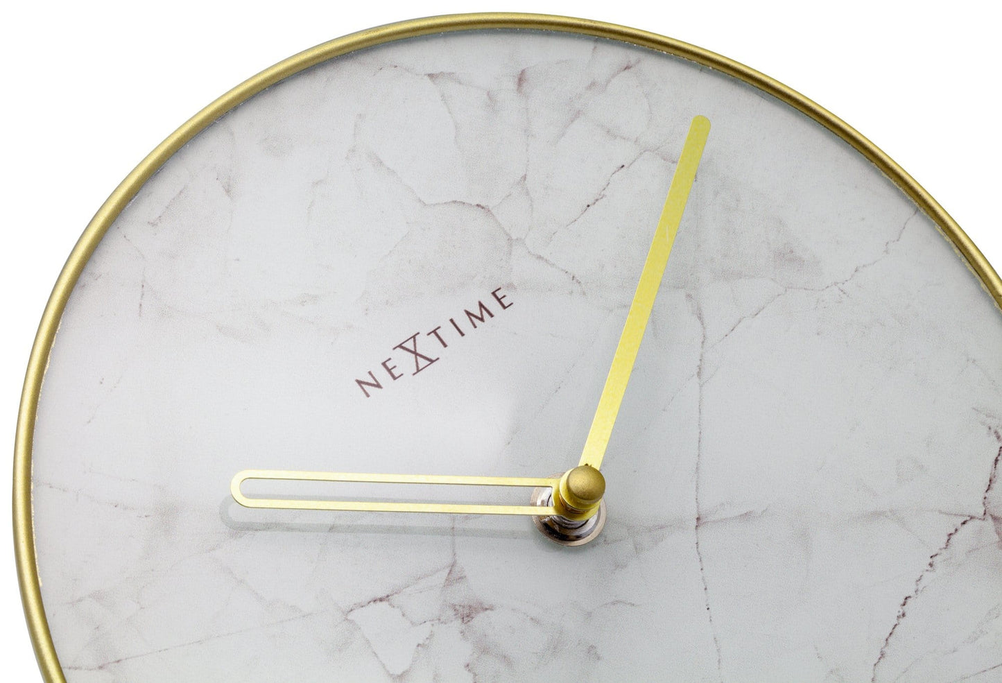 Table / Wall clock - 20 cm - Glass / Metal - 'Marble' Table clock NeXtime Clocks