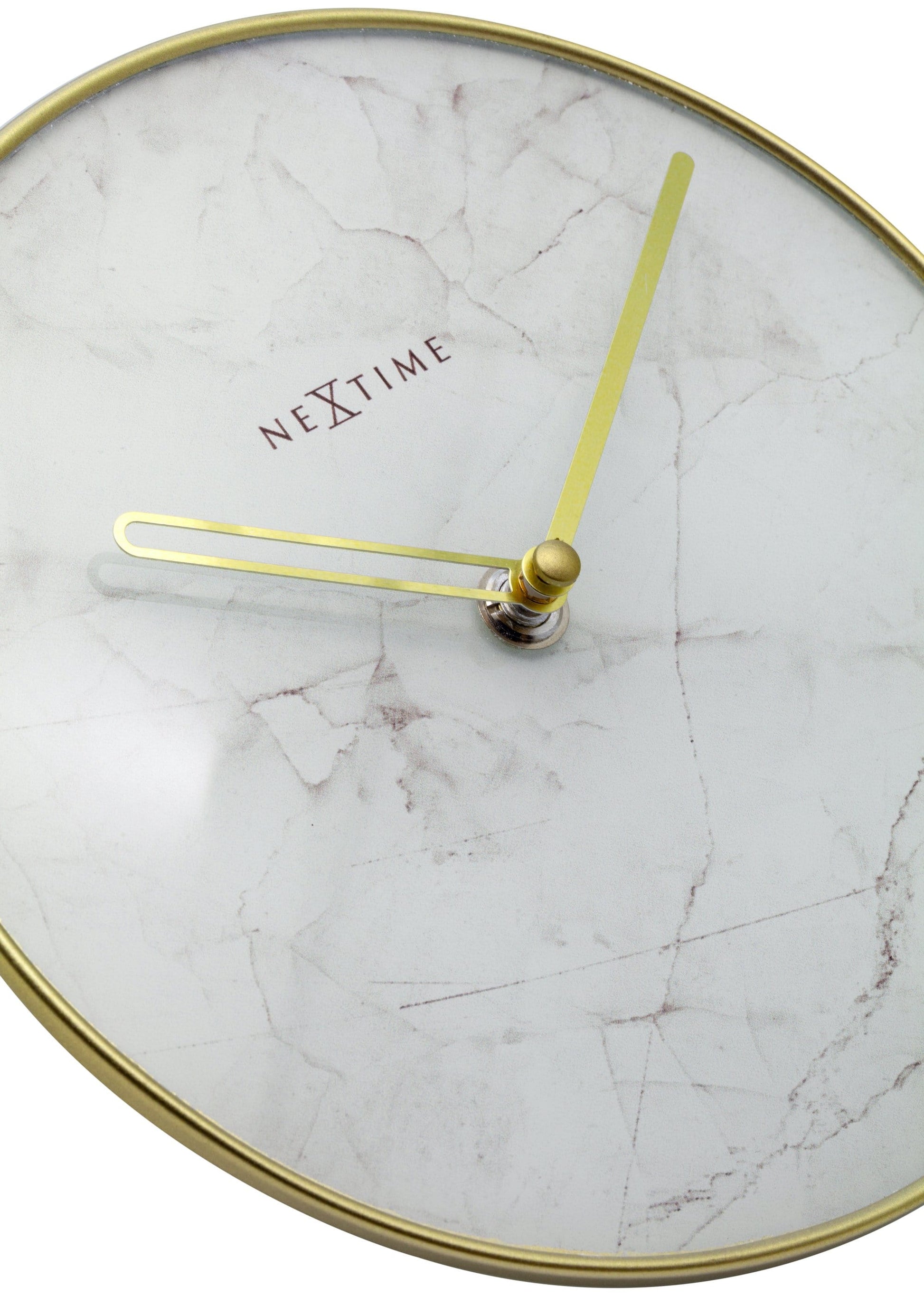 Table / Wall clock - 20 cm - Glass / Metal - 'Marble' Table clock NeXtime Clocks