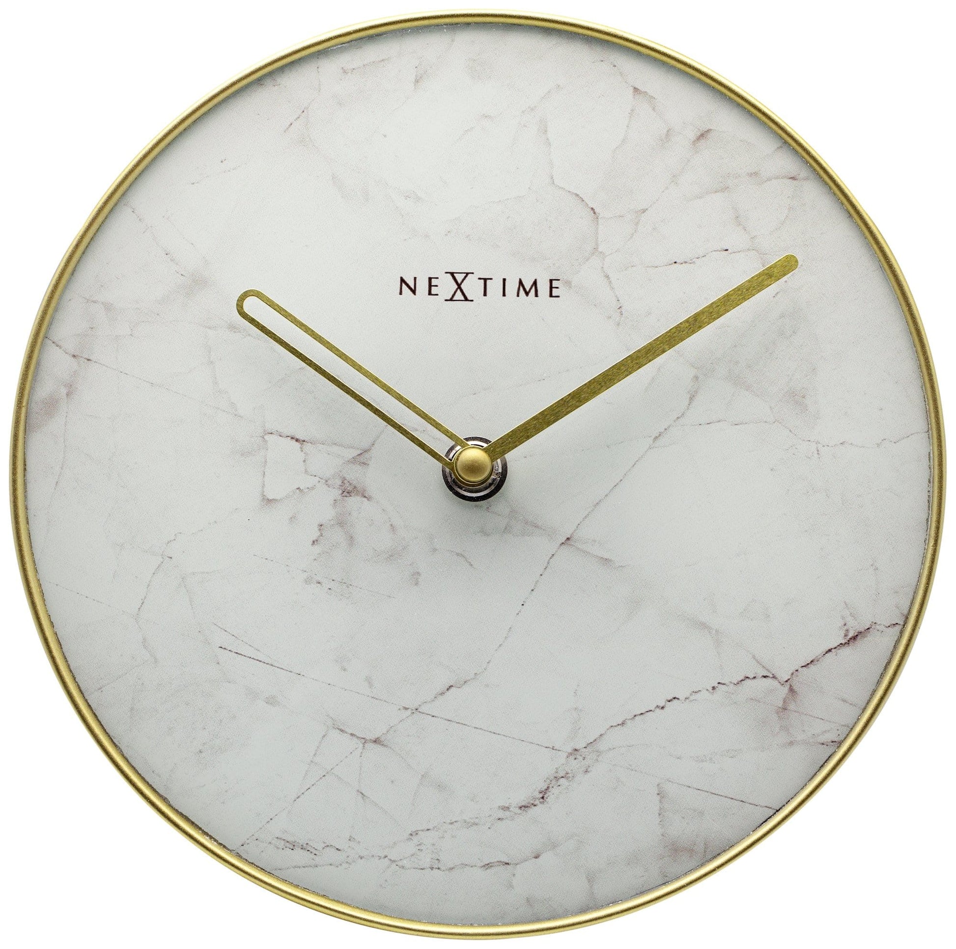 Table / Wall clock - 20 cm - Glass / Metal - 'Marble' Table clock NeXtime Clocks