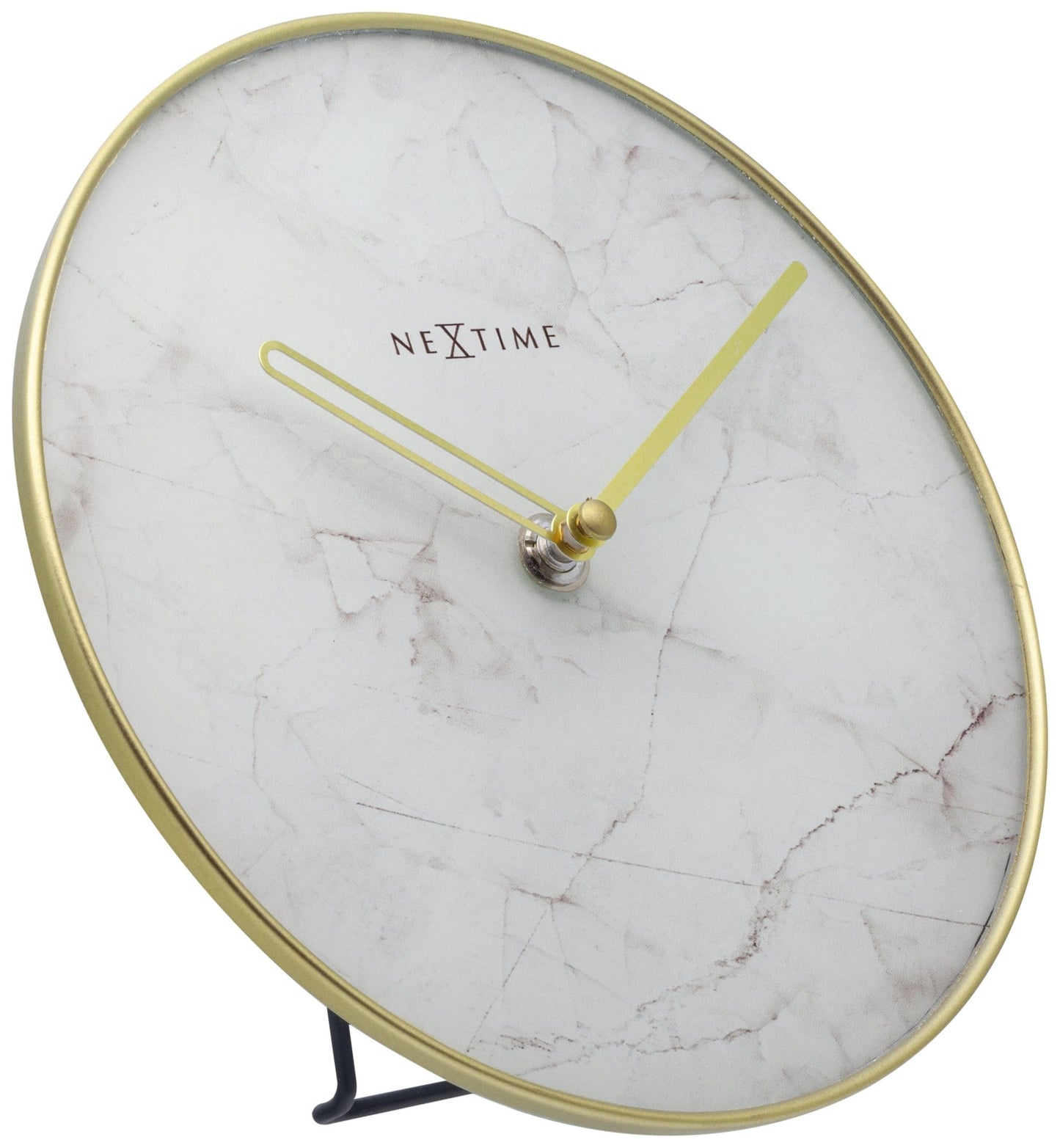 Table / Wall clock - 20 cm - Glass / Metal - 'Marble' Table clock NeXtime Clocks