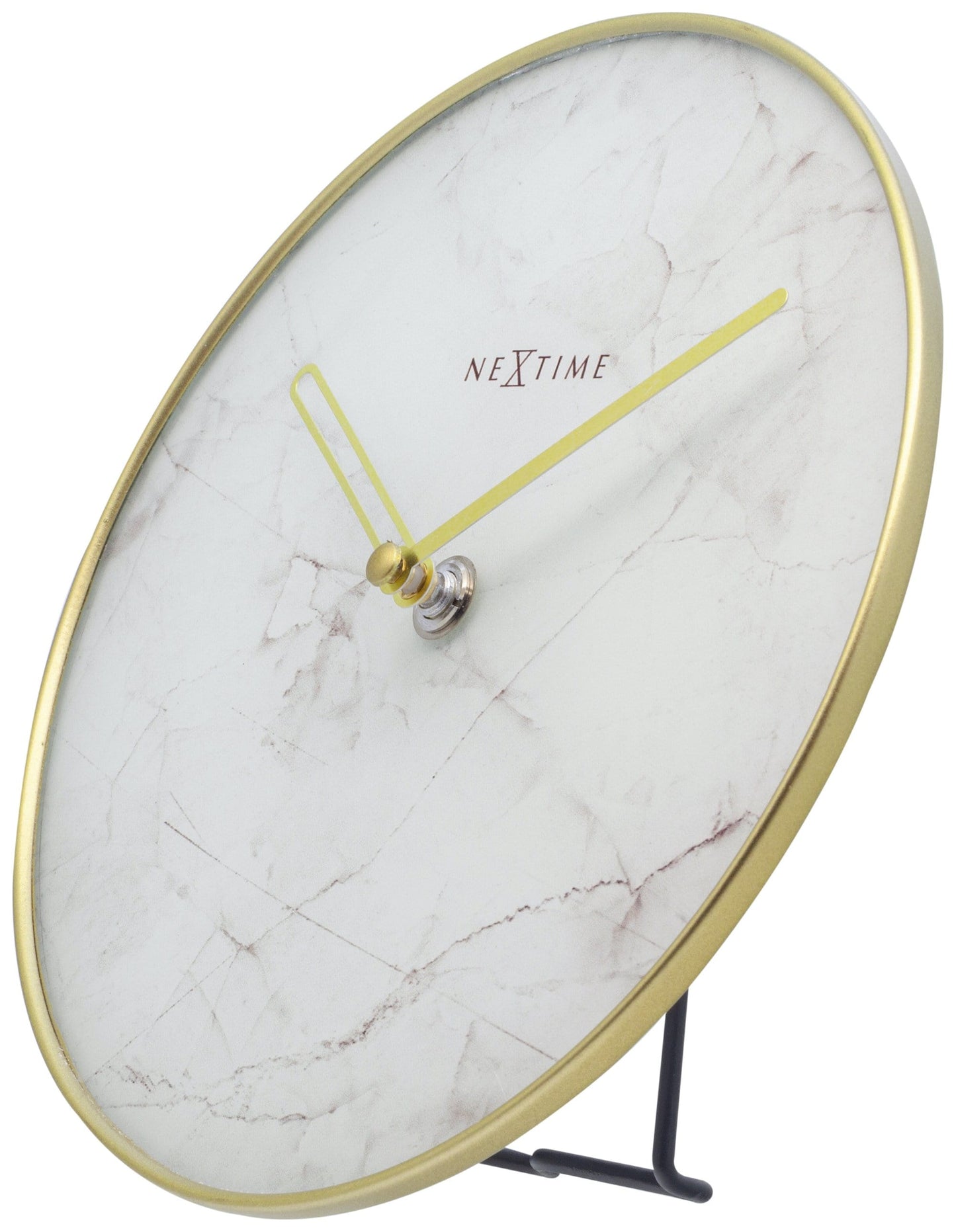 Table / Wall clock - 20 cm - Glass / Metal - 'Marble' Table clock NeXtime Clocks