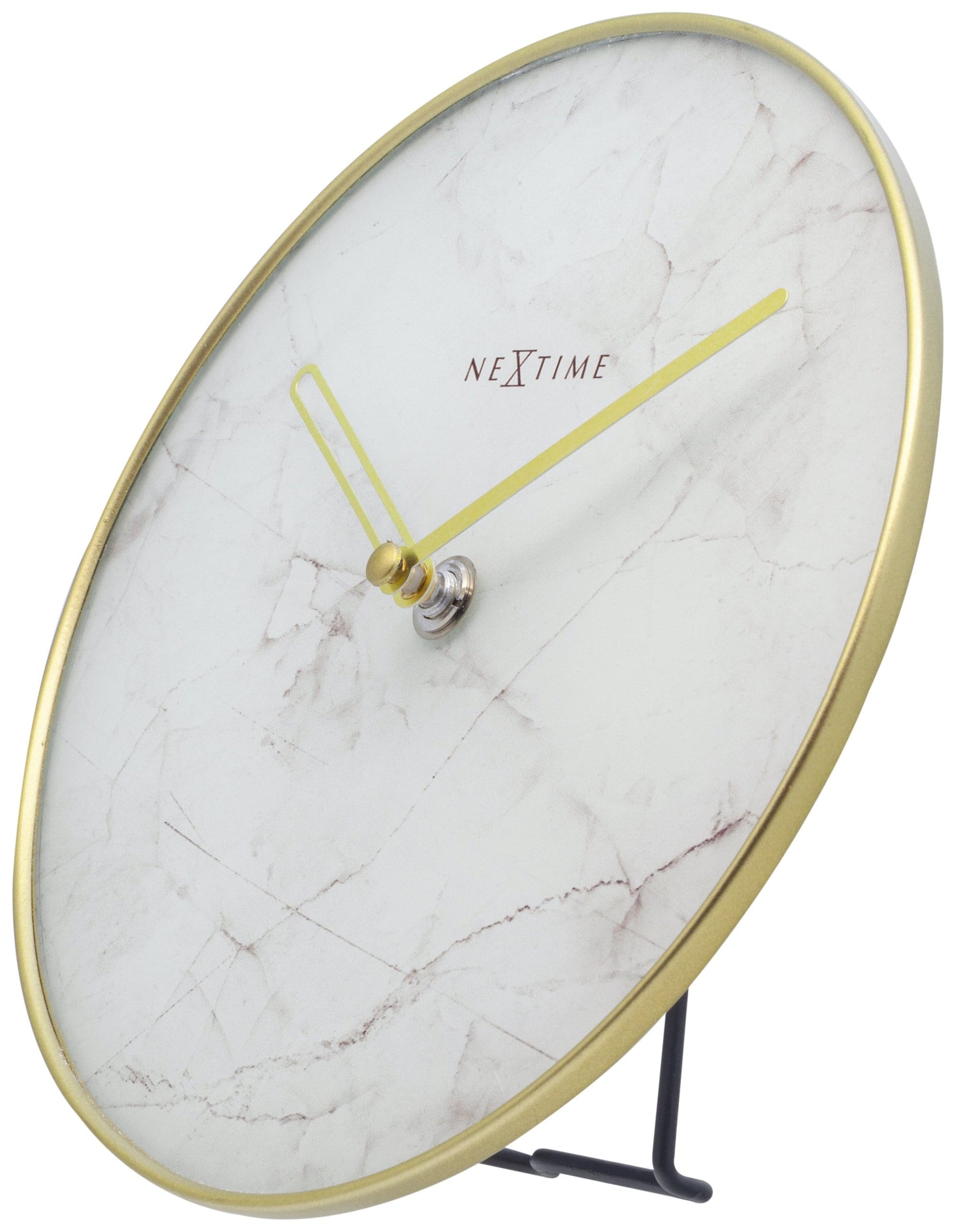 Table / Wall clock - 20 cm - Glass / Metal - 'Marble' Table clock NeXtime Clocks