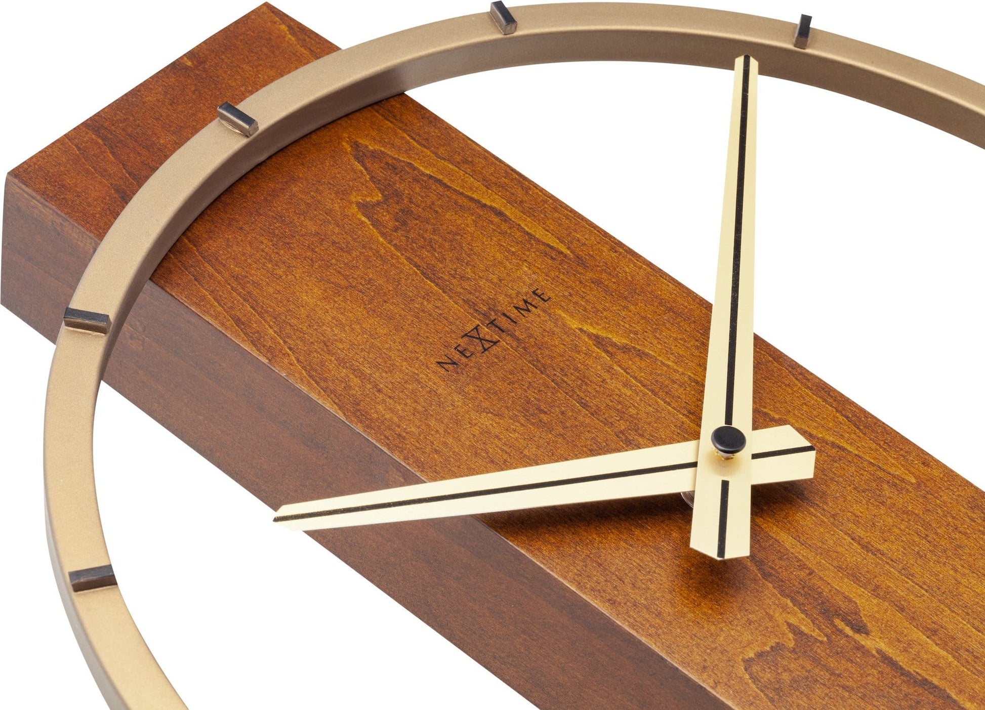 Table / Wall clock - 34 x 27 cm - Wood/Steel - 'Carl Small' Table/ Wall clock NeXtime Clocks
