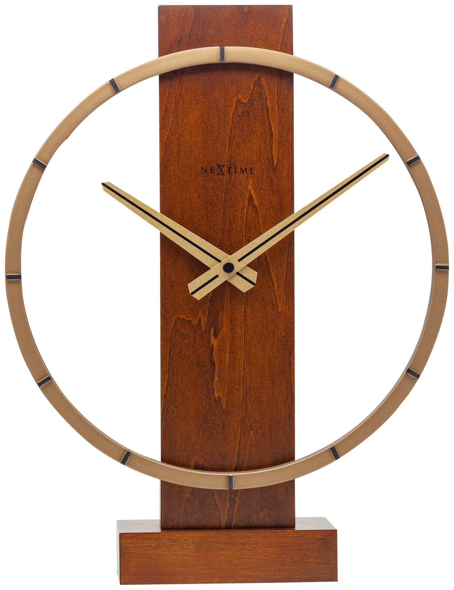 Table / Wall clock - 34 x 27 cm - Wood/Steel - 'Carl Small' Table/ Wall clock NeXtime Clocks