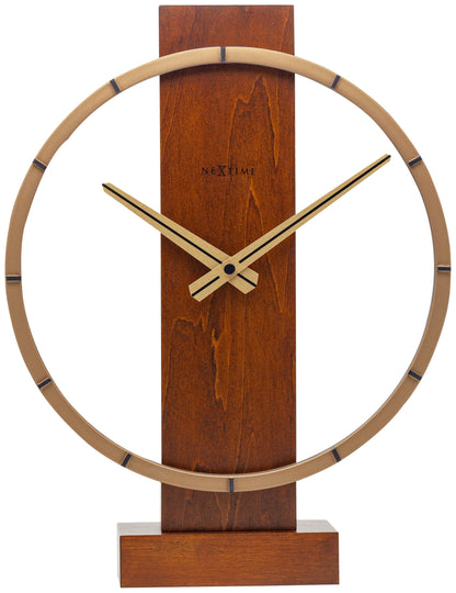 Table / Wall clock - 34 x 27 cm - Wood/Steel - 'Carl Small' Table/ Wall clock NeXtime Clocks