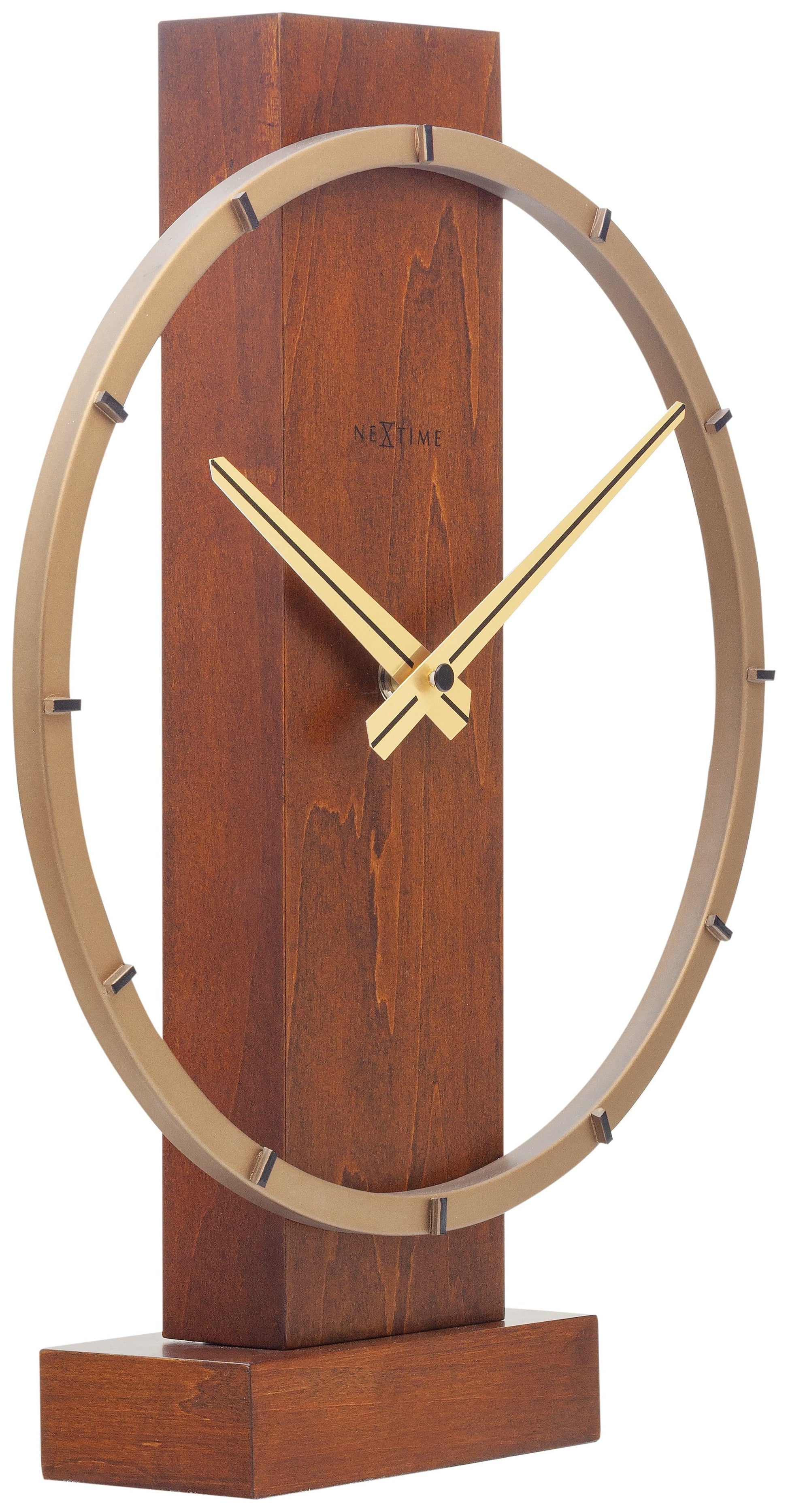 Table / Wall clock - 34 x 27 cm - Wood/Steel - 'Carl Small' Table/ Wall clock NeXtime Clocks