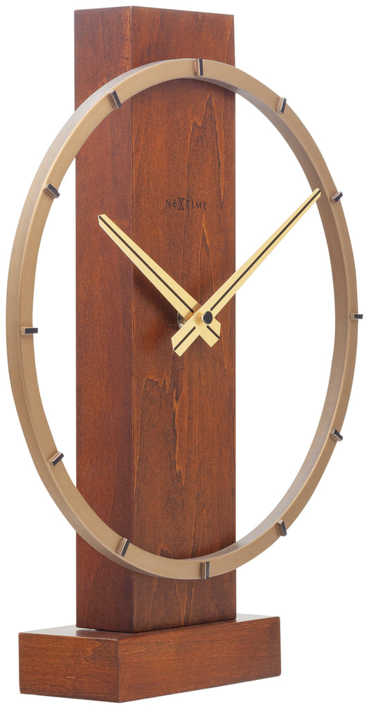 Table / Wall clock - 34 x 27 cm - Wood/Steel - 'Carl Small' Table/ Wall clock NeXtime Clocks