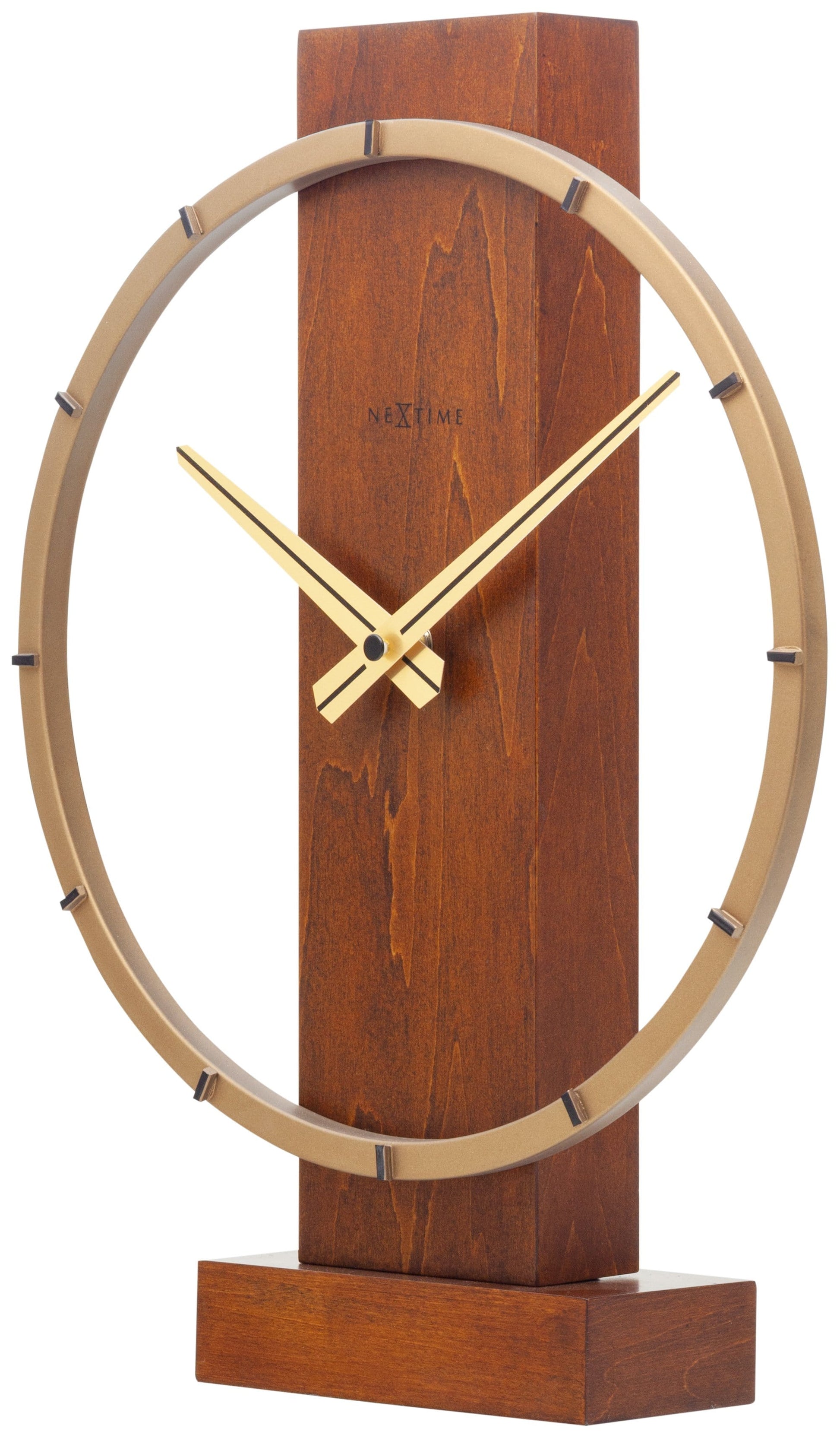 Table / Wall clock - 34 x 27 cm - Wood/Steel - 'Carl Small' Table/ Wall clock NeXtime Clocks