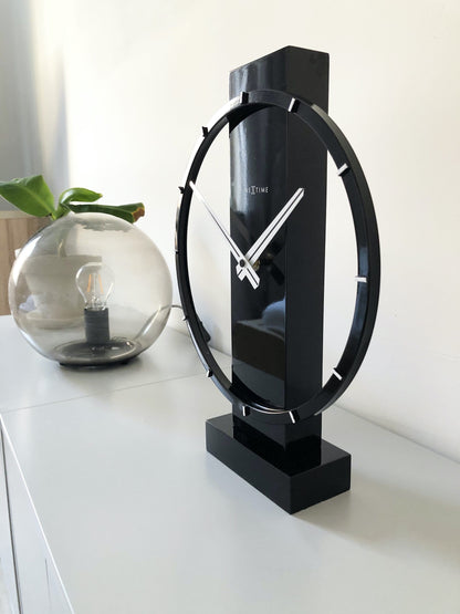 Table / Wall clock - 34 x 27 cm - Wood/Steel - 'Carl Small' Table/ Wall clock NeXtime Clocks