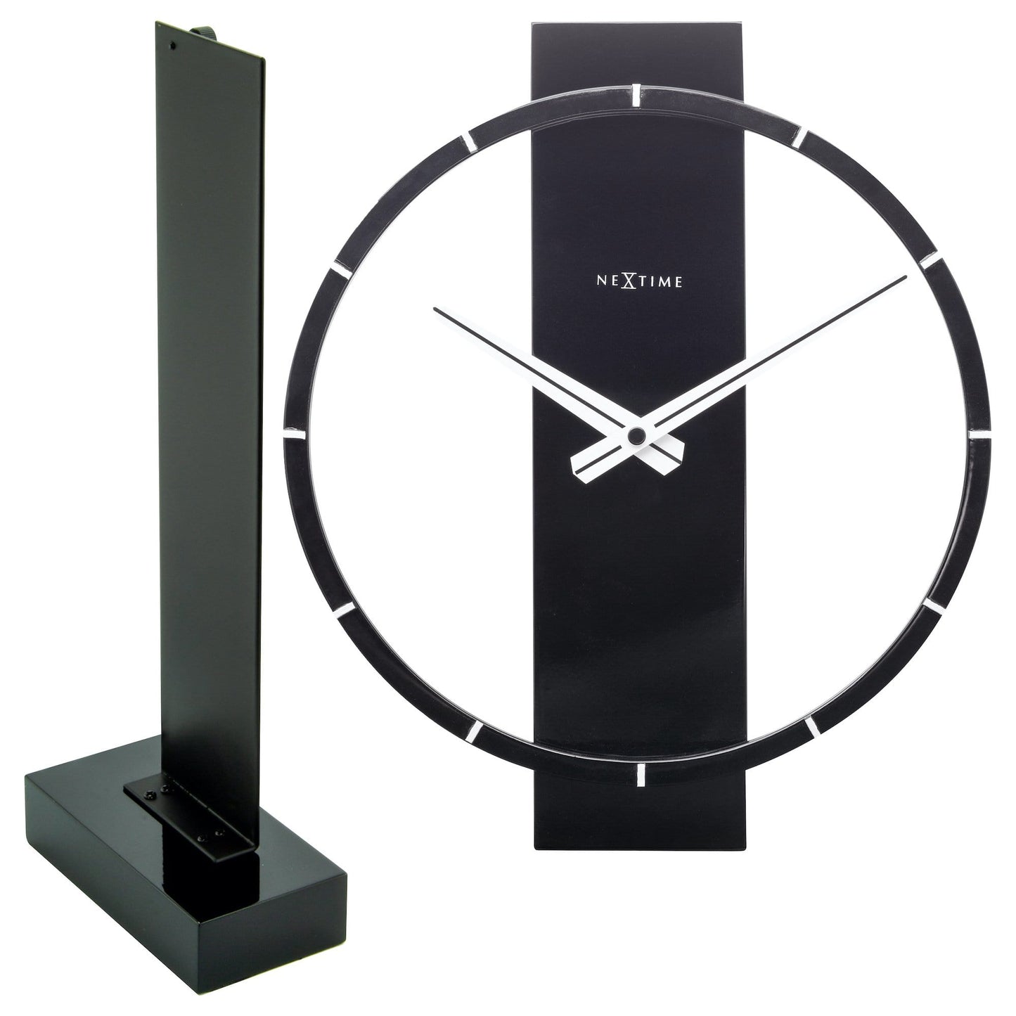 Table / Wall clock - 34 x 27 cm - Wood/Steel - 'Carl Small' Table/ Wall clock NeXtime Clocks