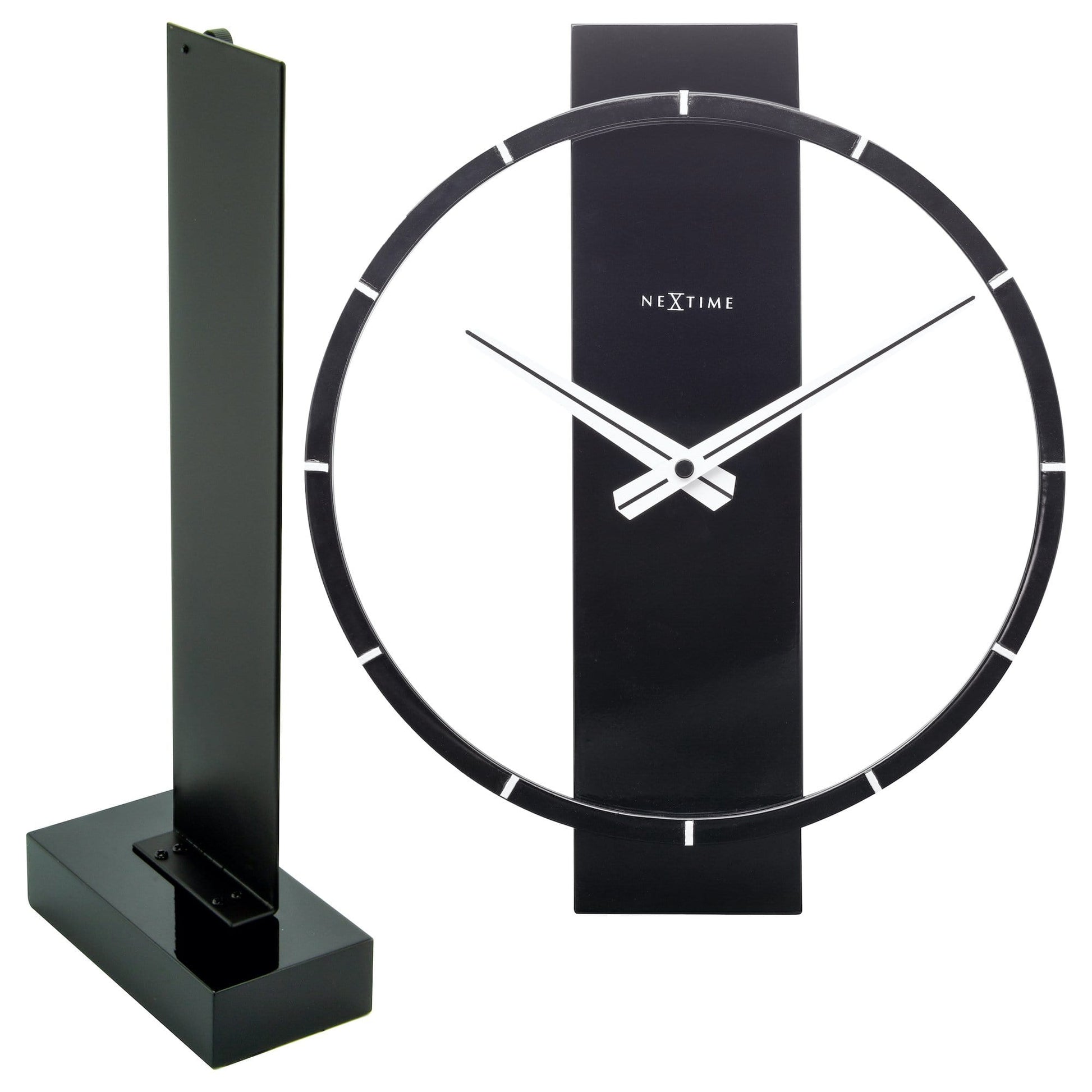 Table / Wall clock - 34 x 27 cm - Wood/Steel - 'Carl Small' Table/ Wall clock NeXtime Clocks