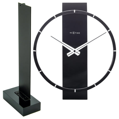 Table / Wall clock - 34 x 27 cm - Wood/Steel - 'Carl Small' Table/ Wall clock NeXtime Clocks