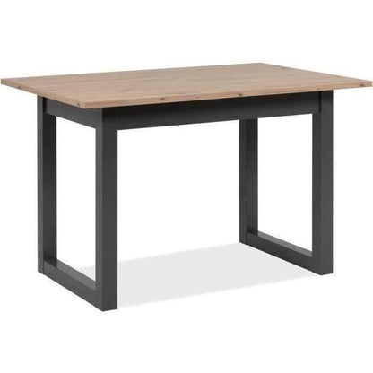 DENVER Denver 80B uitschuifbare tafel - 120-160 x 75 x 80 cm - Artisan eiken / antraciet decor - 1 verlengstuk van 40 cm inbegrepen - 8 personen -