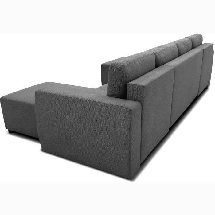 CASAPY PHARELL 5/6-zits panoramische hoekbank - Antraciet stof - Opbergdoos - L297 x D155 x H71/85 cm - Furniture > Benches