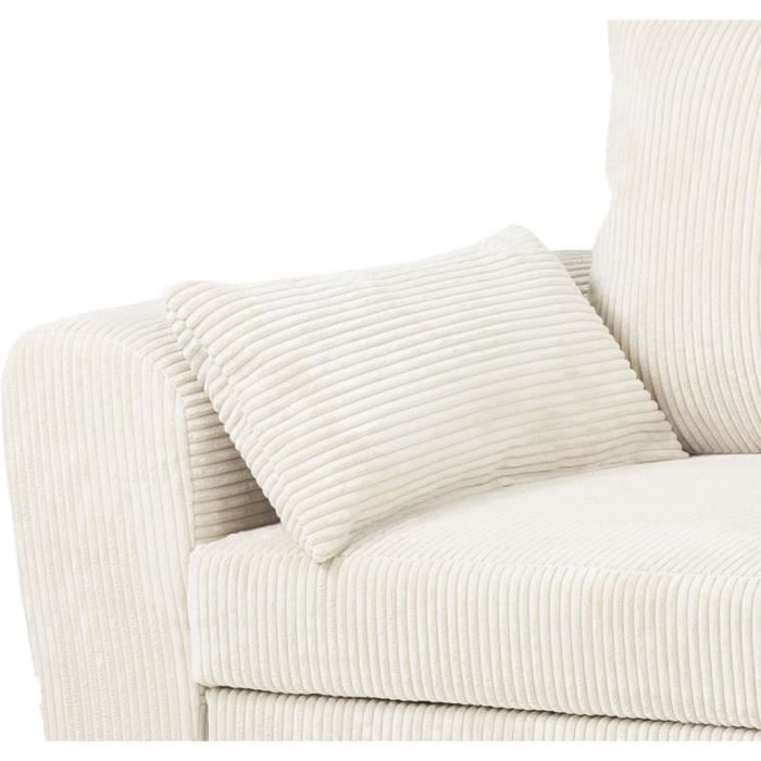 CONFORTEAM MAX Omkeerbare hoekbank - 3 zitplaatsen - Stof Lincoln Beige - Opbergruimte - 240 x 143 x 85 cm - Furniture > Benches