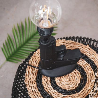 Housevitamin Tafellamp - Gun - Keramiek - Zwart - E27 - 15x9x32cm - Home & Garden > Decor