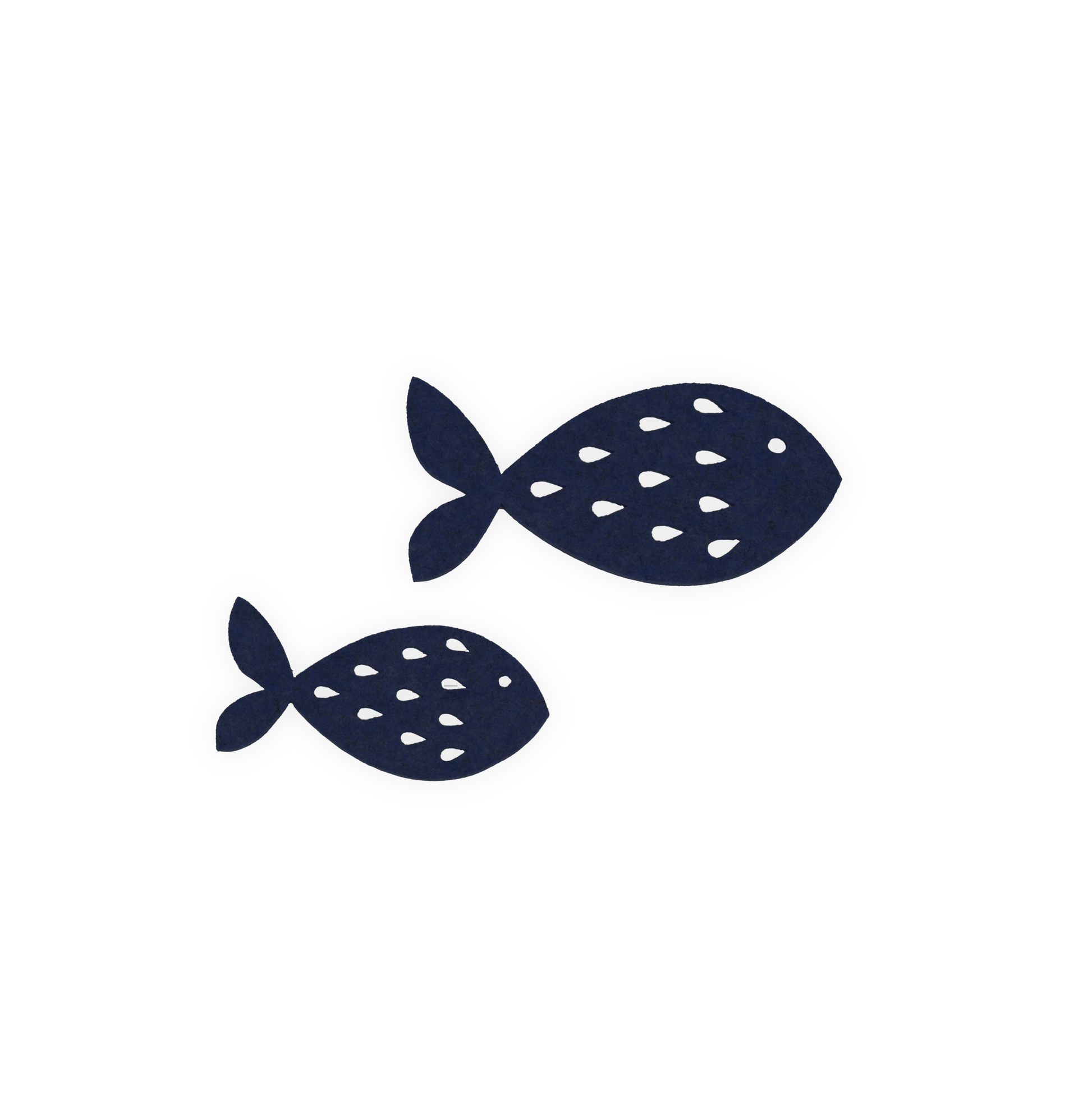 Freddy vis set van 2 stuks middernachtblauw, decoratieve visvormen
