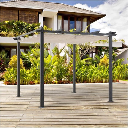 CORDOBA aluminum pergola - Beige - 3 x 3 meters