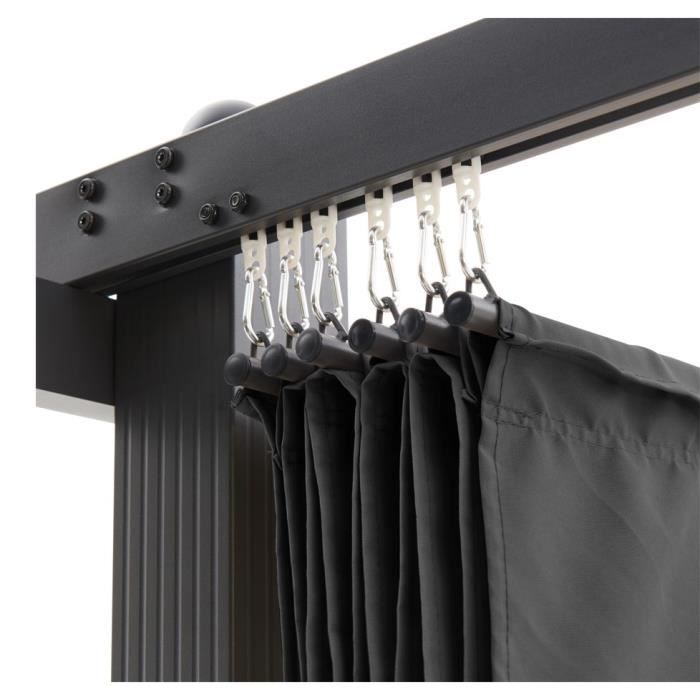 CORDOBA aluminum pergola - Gray - 3 x 3 m