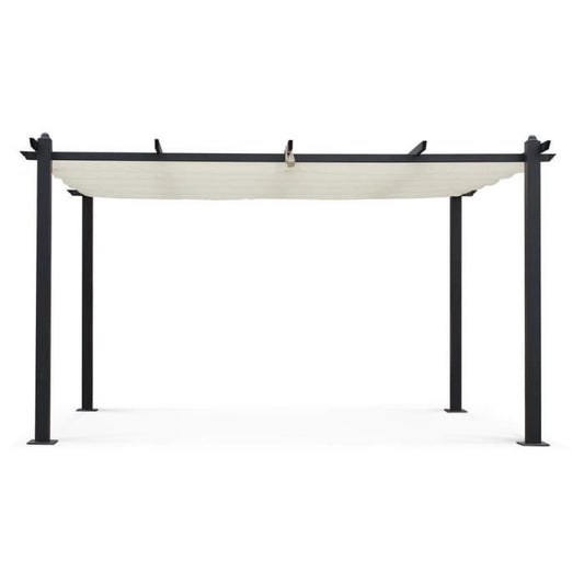 Aluminum pergola CORDOBA - Ecru - 4 x 3m
