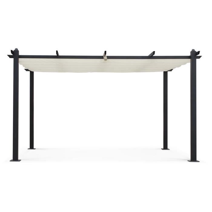 Aluminum pergola CORDOBA - Ecru - 4 x 3m