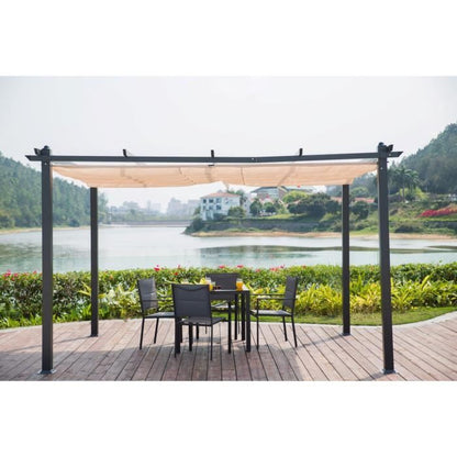 Aluminum pergola CORDOBA - Ecru - 4 x 3m