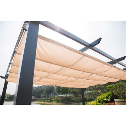 Aluminum pergola CORDOBA - Ecru - 4 x 3m