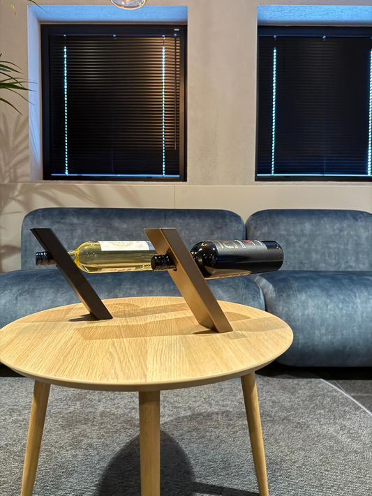 VINA Wijnfleshouder Metallic Bronze Metallic Bronze Wijnrek Steelful