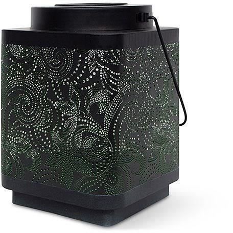Solar Lantern - GARDEN ID Attract - Green 11 x 11 h15 cm - 6 to 8 hours of autonomy - Mobile - On/off button.