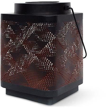 Solar Lantern - GARDEN ID Attract - Orange 16 x 16 h23 cm - 6 to 8 hours of autonomy - Mobile - On/off button.