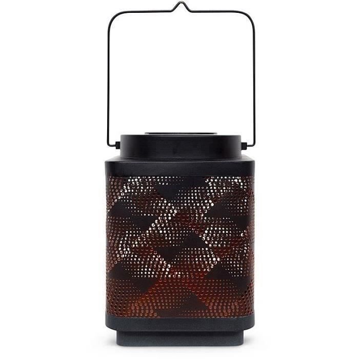 Solar Lantern - GARDEN ID Attract - Orange 16 x 16 h23 cm - 6 to 8 hours of autonomy - Mobile - On/off button.