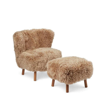 Sheepskin Lounge Chair with Long Hair Wool